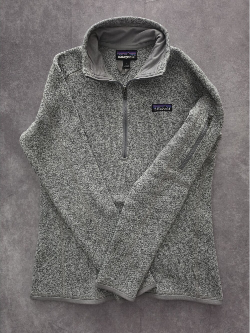 Patagonia Better Sweater 1/4 Zip Women's Small Gray Fleece Cozy Outdoor Jacket.